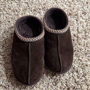 UGG Dark Brown Kids Slippers